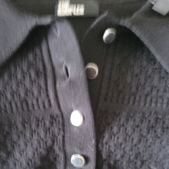 The Kooples Black Knit Polo Sweater - Picture 14 of 14